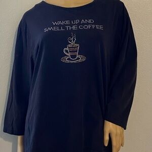 ISLE top size xxl wake up and smell the coffee